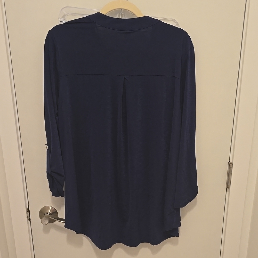 Navy Blue Women's Top - Picture 3 of 3